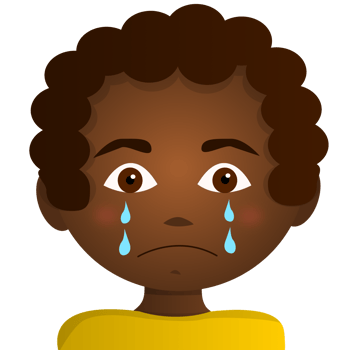 crying black person png