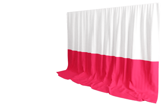 Poland Flag Curtain in 3D Rendering called Flag of Poland png