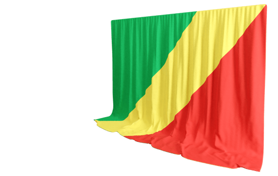Republic of Congo Flag Curtain in 3D Rendering called Flag of Republic of Congo png