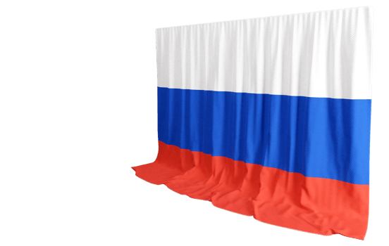 Russia Flag Curtain in 3D Rendering called Flag of Russia png