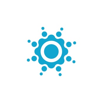 circle with dot logo vector