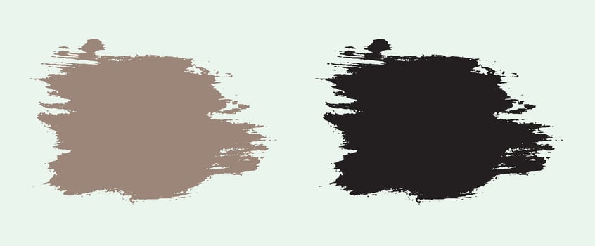Hand painted grunge texture brush stroke set vector