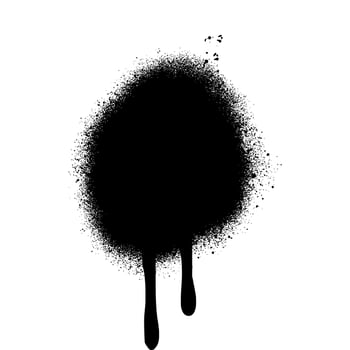 graffiti Spray painted Drips Black ink splatters isolated on white background. vector