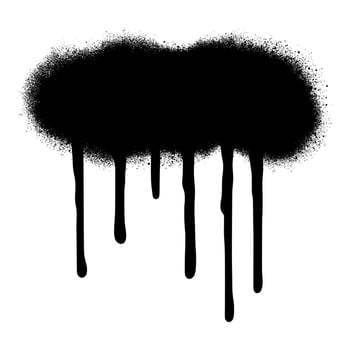graffiti Spray painted Drips Black ink splatters isolated on white background. vector