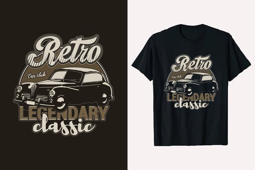 Retro Car Vector print t-shirt design.vintage tshirt vehicle cars graphic.
