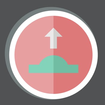 Sticker Hump. related to Road Sign symbol. simple design editable. simple illustration vector