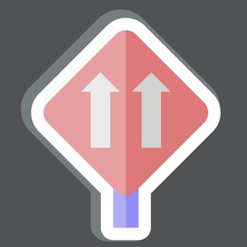 Sticker One Way Traffic. related to Road Sign symbol. simple design editable. simple illustration vector
