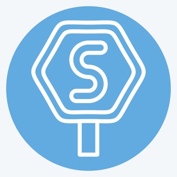 Icon Stop. related to Road Sign symbol. blue eyes style. simple design editable. simple illustration vector