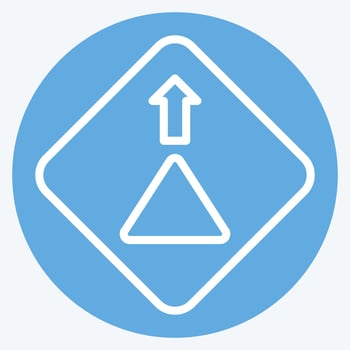 Icon Give Way. related to Road Sign symbol. blue eyes style. simple design editable. simple illustration vector