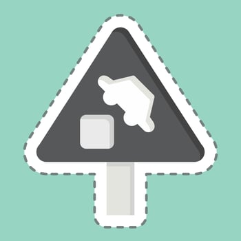 Sticker line cut Harbor. related to Road Sign symbol. simple design editable. simple illustration vector