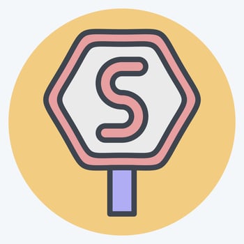 Icon Stop. related to Road Sign symbol. color mate style. simple design editable. simple illustration vector