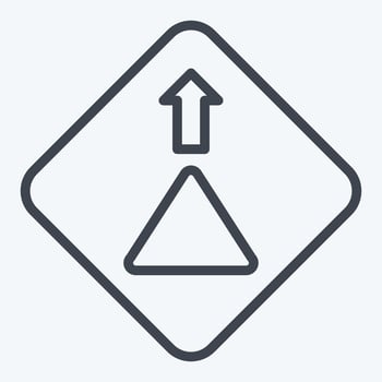 Icon Give Way. related to Road Sign symbol. line style. simple design editable. simple illustration vector