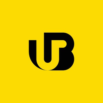 Initial letter UB or BU monogram  logo vector