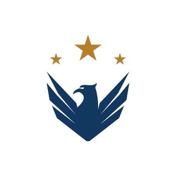 Eagle Shield Logo Vector Template Illustration