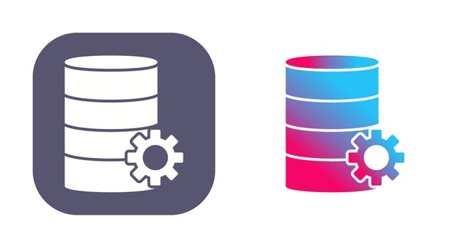 Unique Database Management Vector Icon