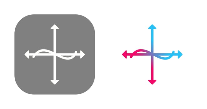 Unique Graph Vector Icon