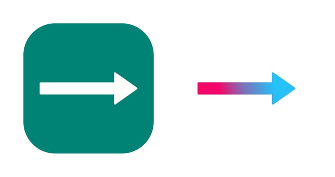 Unique Right Arrow Vector Icon