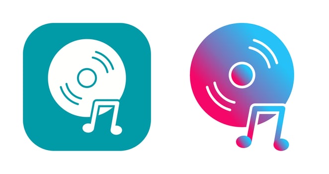Unique Music CD Vector Icon