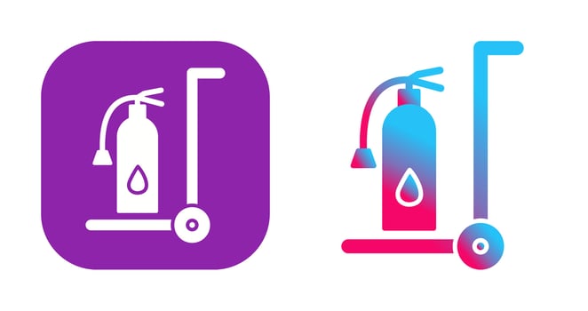 Unique Moveable Extinguisher Vector Icon