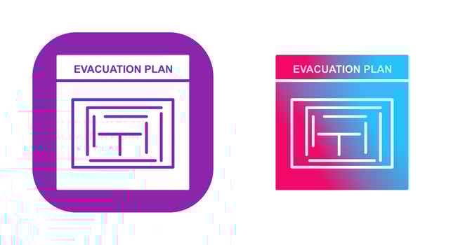 Evacuation Plan Vector Icon