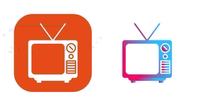 Television Broadcast Vector Icon