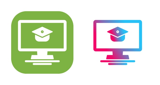 Online Course Vector Icon