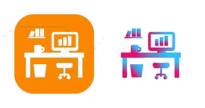 Office Desk Vector Icon