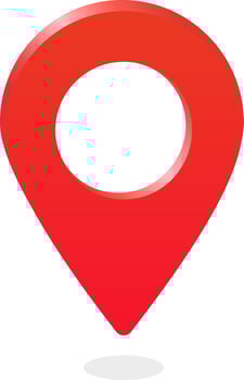 Red Location Icon Symbol vector