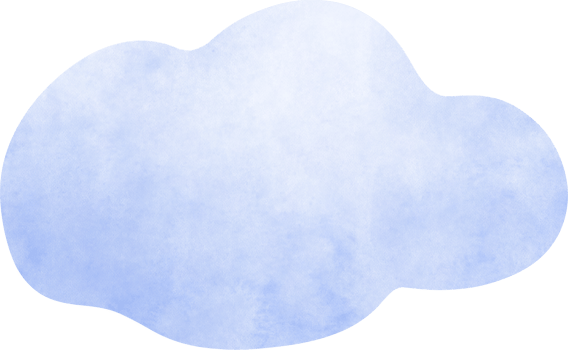 Blue watercolor cloud png
