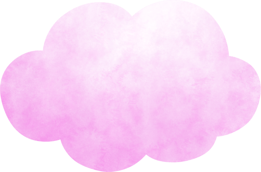 Pink watercolor cloud png