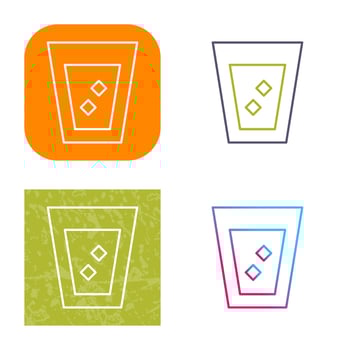 Unique White Russian Drink Vector Icon