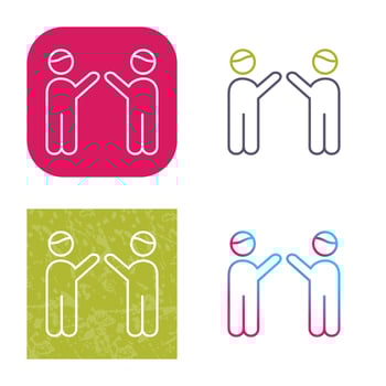 Waing to people Vector Icon