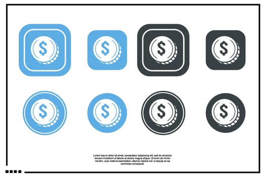 coin logo or icon vector