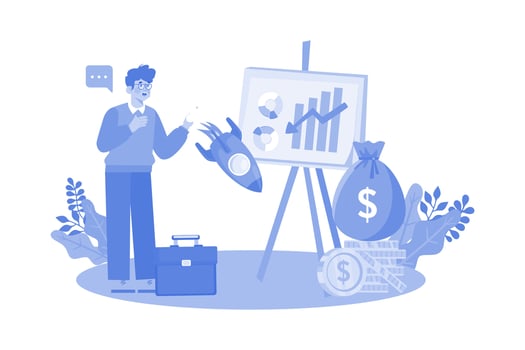 Risk analyst assesses and mitigates financial risks vector