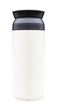 White stainless steel mug png