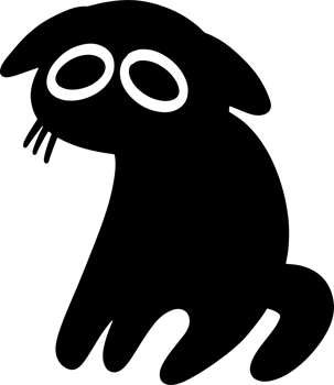 Black cat cartoon drawing image png