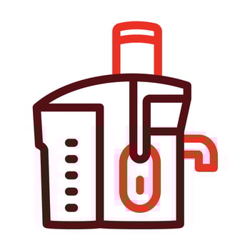 Juicer Vector Thick Line Two Color Icons For Personal And Commercial Use.