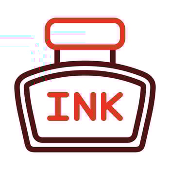 Ink Vector Thick Line Two Color Icons For Personal And Commercial Use.