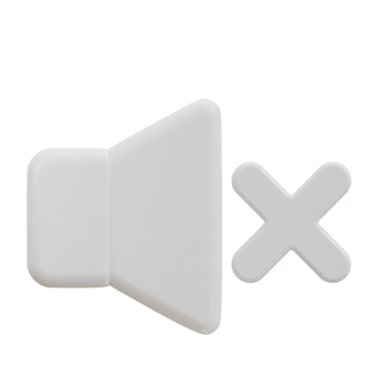 3d mute icon no sound icon png