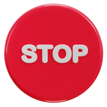 3d stop sign icon png