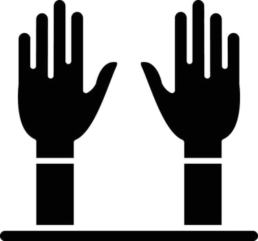 Exam Gloves Vector Icon
