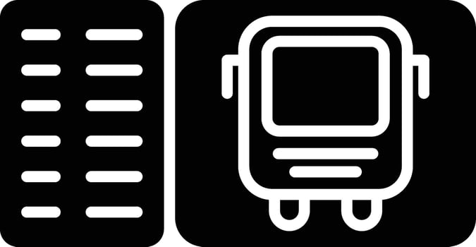 Bus Display Vector Icon