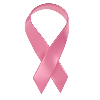 3d icon pink ribbon in the breast cancer awareness month. Medical illustration symbol png