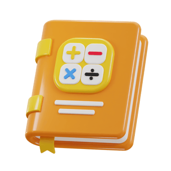 mathematics book 3d icon illustration png