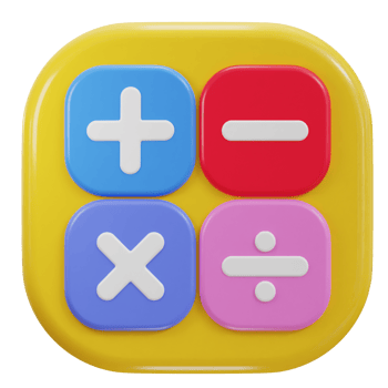 3d calculator math device icon png