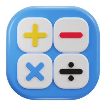 3d calculator math device icon png
