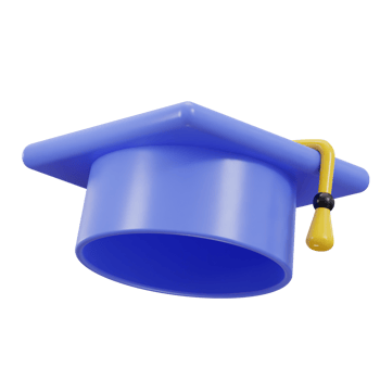 graduation hat icon 3d rendering png