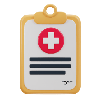 Clipboard with health agreement icon png