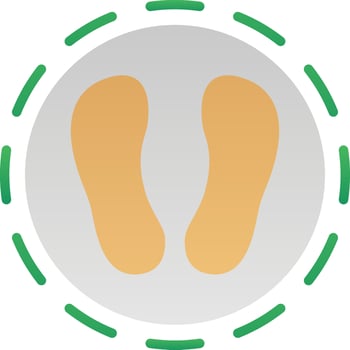 Shoe print Vector Icon Design