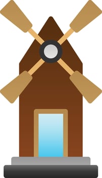 Windmill Vector Icon Design